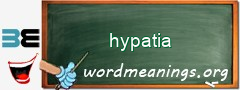 WordMeaning blackboard for hypatia